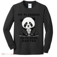 My Flabbers Have Been Gasted Distressed Retro Cute Panda Kids Long Sleeve Shirt thumb 0