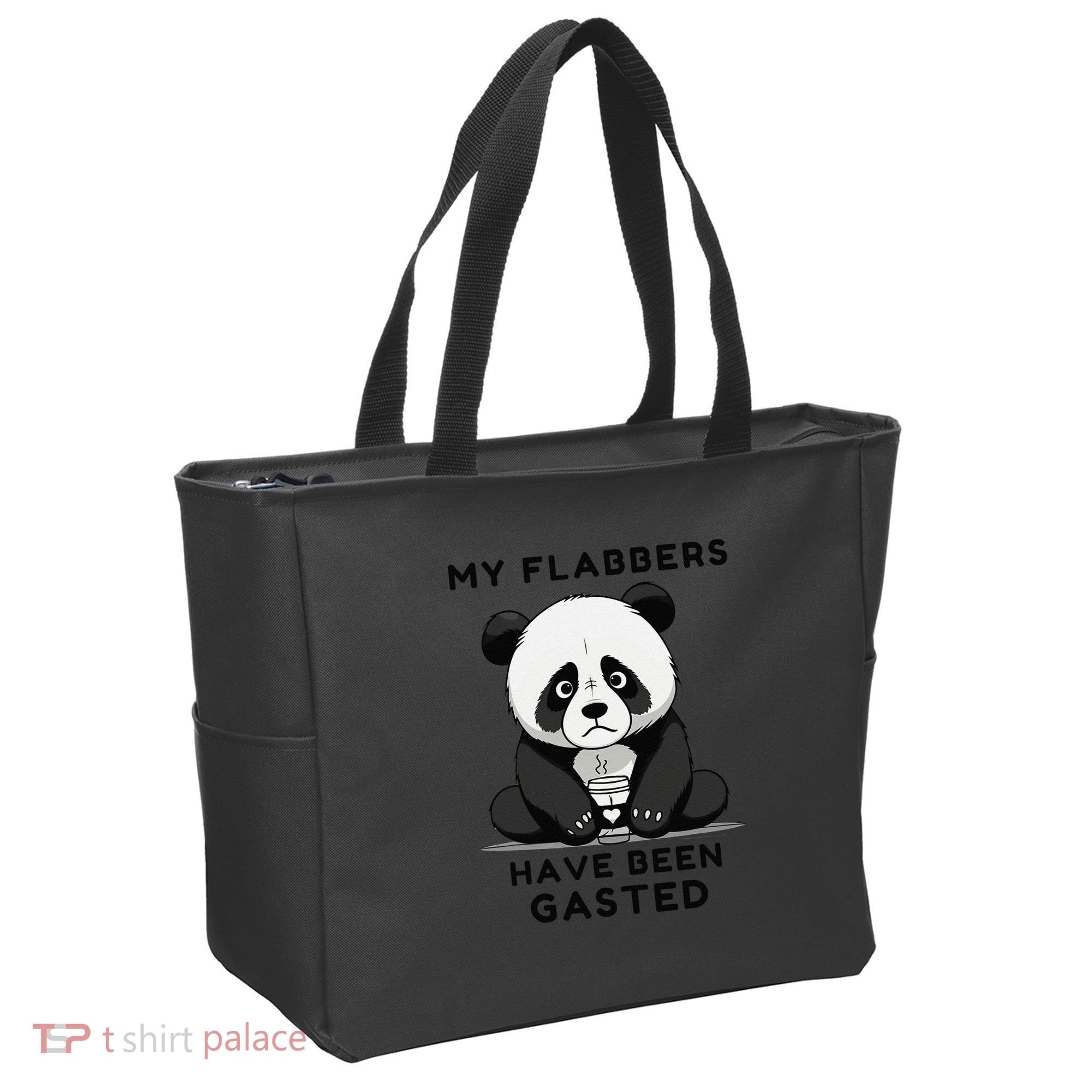My Flabbers Have Been Gasted Distressed Retro Cute Panda Tote Bag