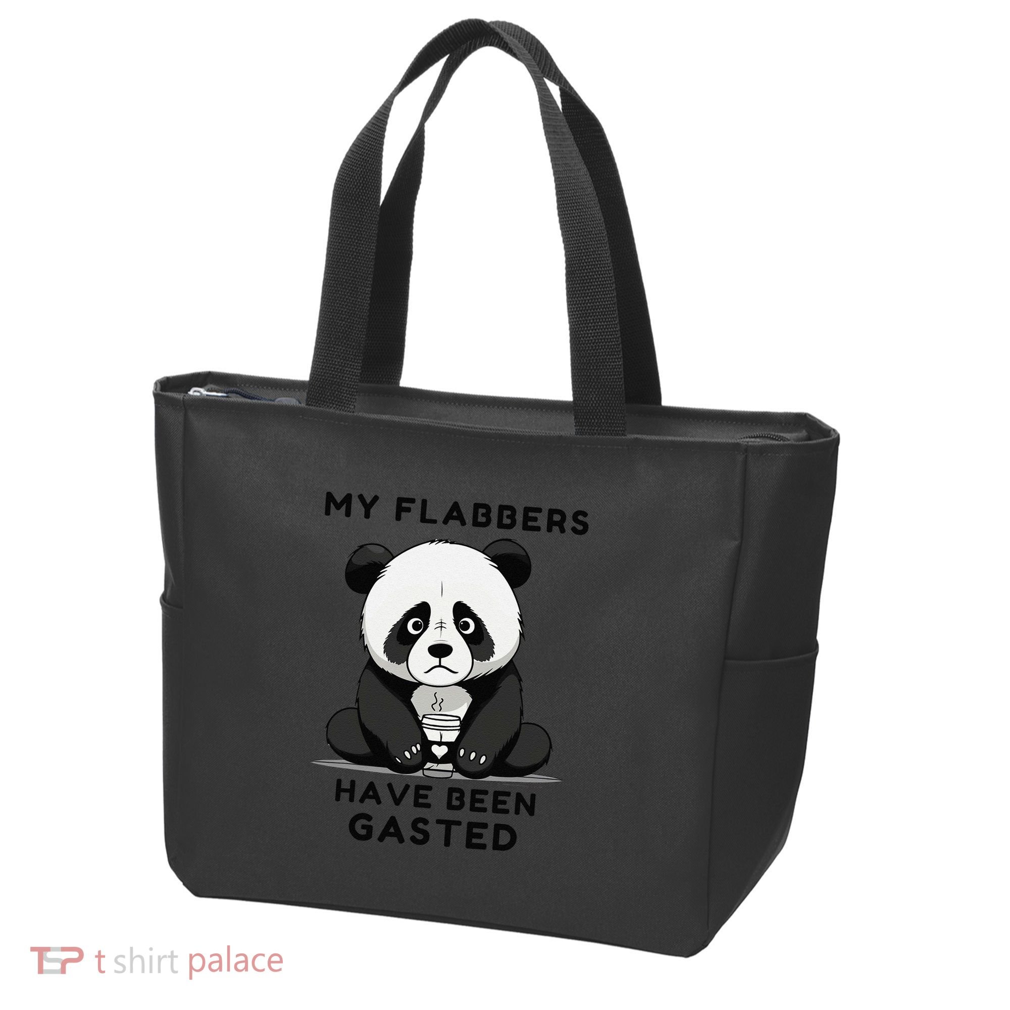 My Flabbers Have Been Gasted Distressed Retro Cute Panda Tote Bag