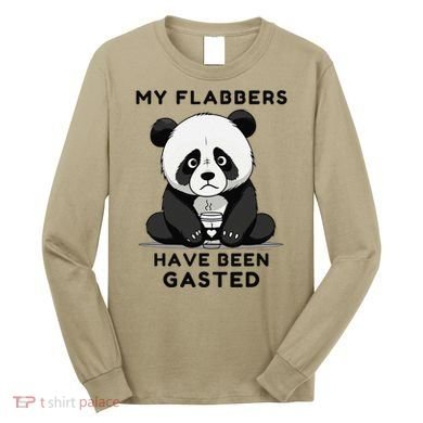 My Flabbers Have Been Gasted Distressed Retro Cute Panda Long Sleeve Shirt