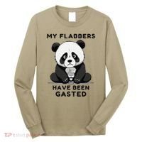 My Flabbers Have Been Gasted Distressed Retro Cute Panda Long Sleeve Shirt thumb 0