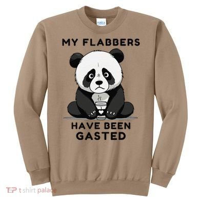 My Flabbers Have Been Gasted Distressed Retro Cute Panda Sweatshirt