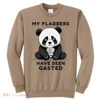 My Flabbers Have Been Gasted Distressed Retro Cute Panda Sweatshirt thumb 0