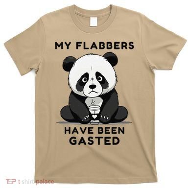 My Flabbers Have Been Gasted Distressed Retro Cute Panda T-Shirt