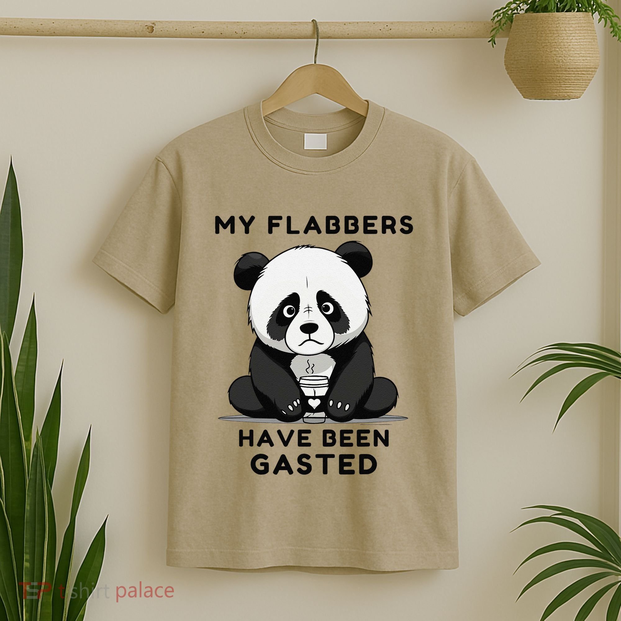My Flabbers Have Been Gasted Distressed Retro Cute Panda T-Shirt