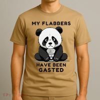 My Flabbers Have Been Gasted Distressed Retro Cute Panda T-Shirt thumb 3