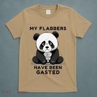 My Flabbers Have Been Gasted Distressed Retro Cute Panda T-Shirt thumb 5
