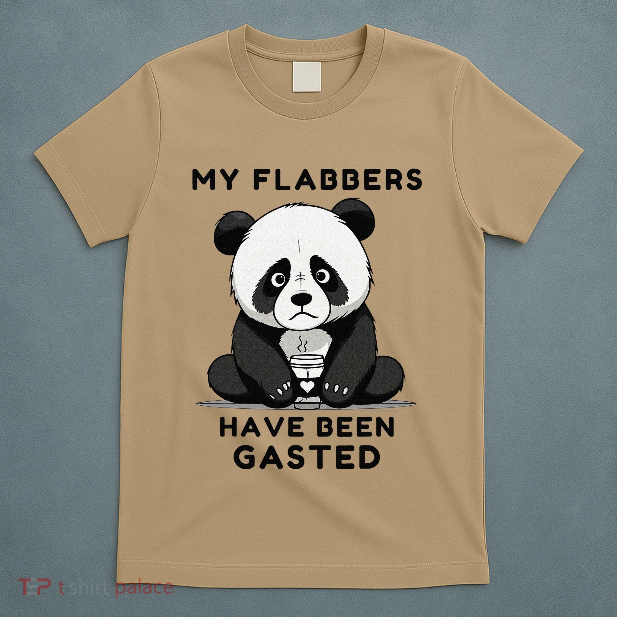 My Flabbers Have Been Gasted Distressed Retro Cute Panda T-Shirt