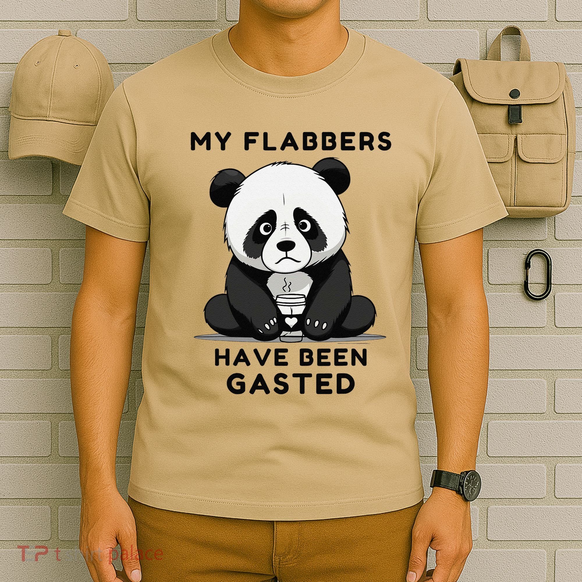 My Flabbers Have Been Gasted Distressed Retro Cute Panda T-Shirt