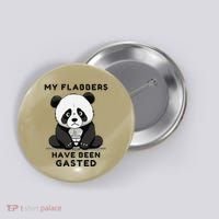 My Flabbers Have Been Gasted Distressed Retro Cute Panda Button thumb 0