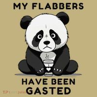 My Flabbers Have Been Gasted Distressed Retro Cute Panda Button thumb 1