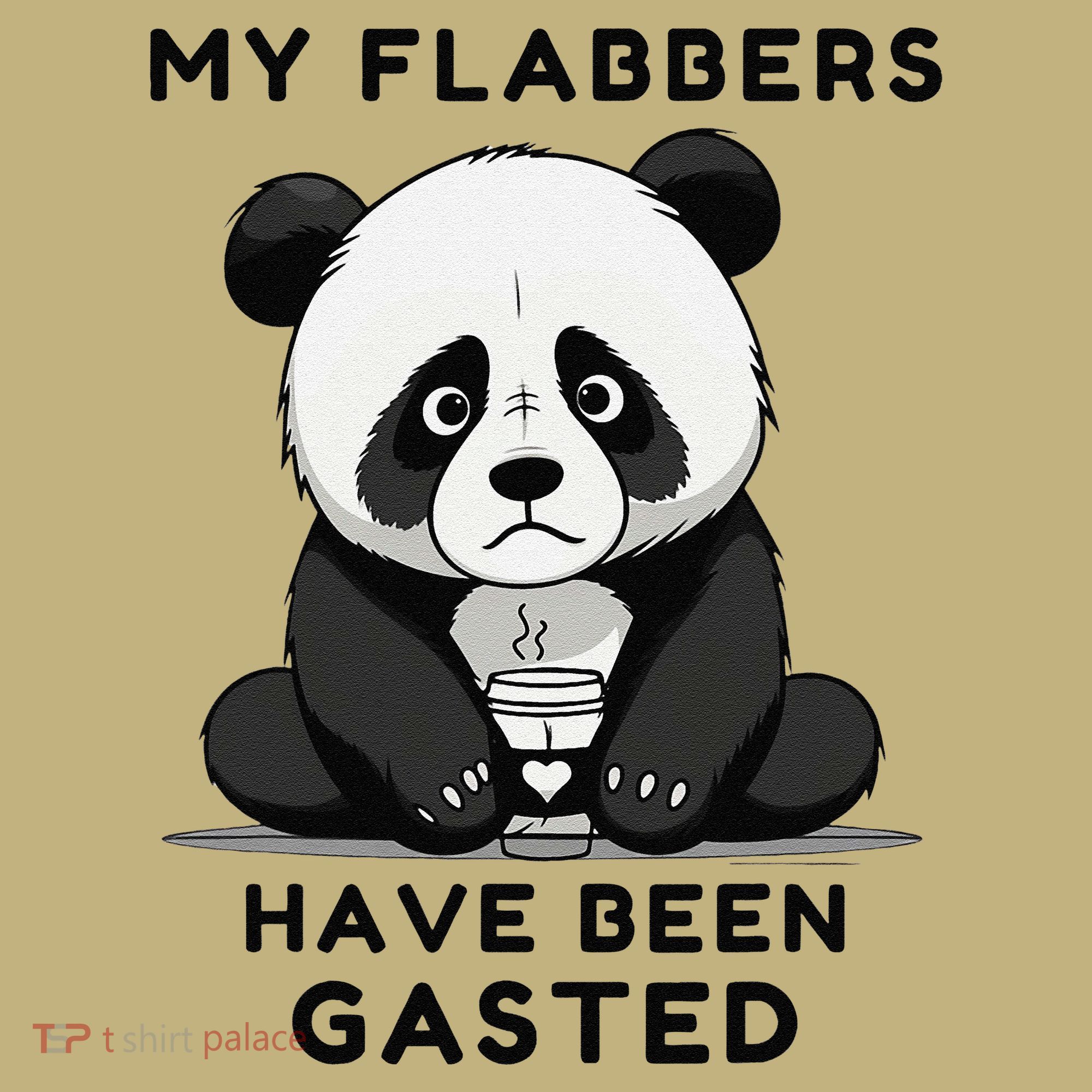 My Flabbers Have Been Gasted Distressed Retro Cute Panda Polo