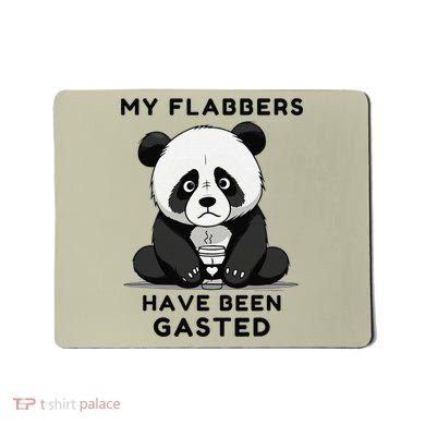 My Flabbers Have Been Gasted Distressed Retro Cute Panda Mousepad
