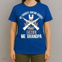 My Favorite Hunting Buddies Call Me Grandpa Hunting Buddy Funny Gift T-Shirt thumb 4