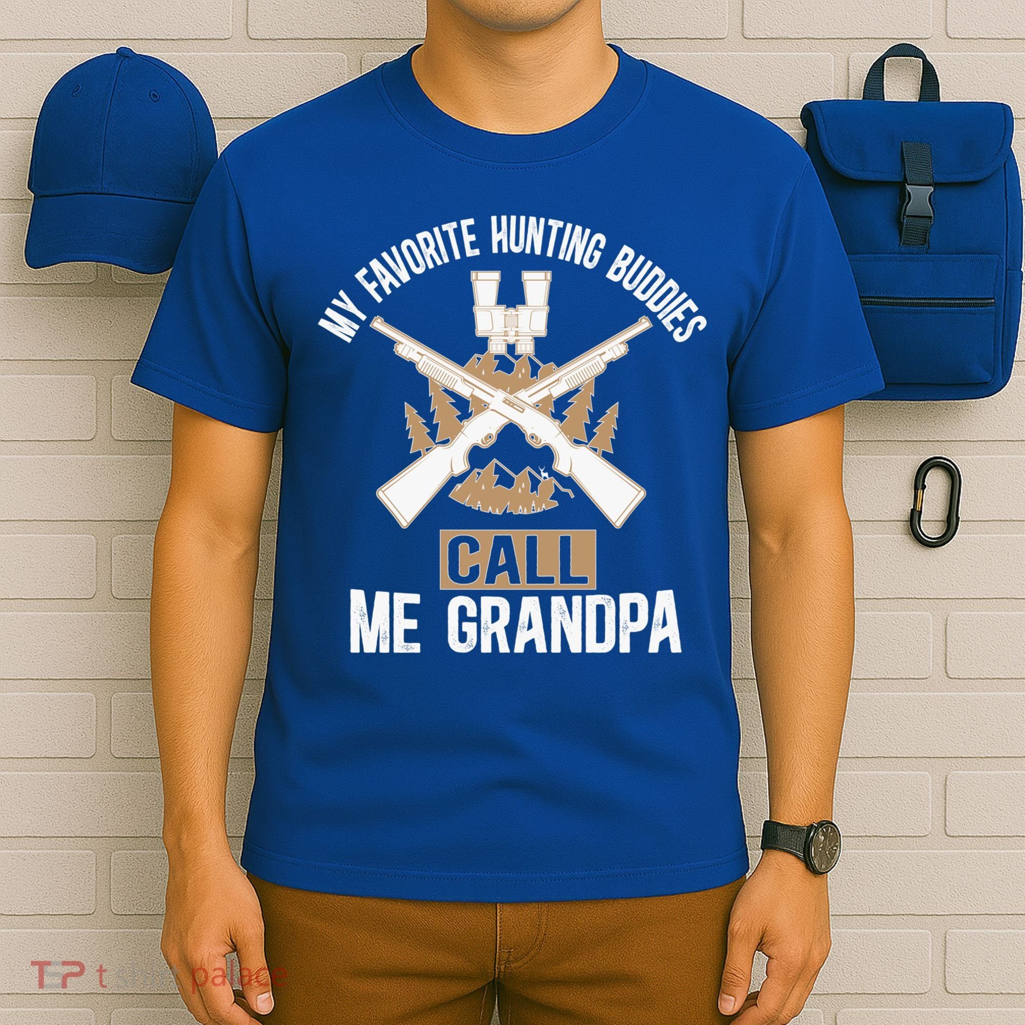 My Favorite Hunting Buddies Call Me Grandpa Hunting Buddy Funny Gift T-Shirt