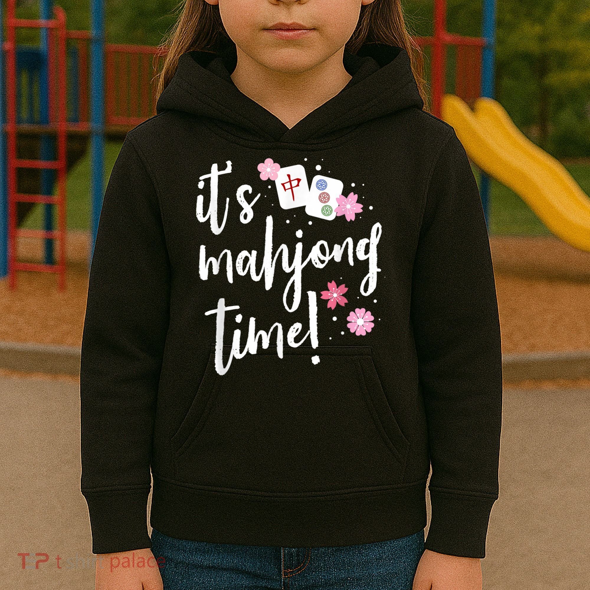 Mahjong For Her Mahjong Player Kids Hoodie