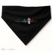 Mexico Flag Heartbeat For Mexican Pride Mexican Flag Root USA-Made Doggie Bandana thumb 0