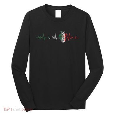 Mexico Flag Heartbeat For Mexican Pride Mexican Flag Root Long Sleeve Shirt