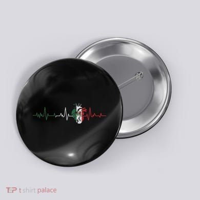 Mexico Flag Heartbeat For Mexican Pride Mexican Flag Root Button