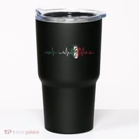 Mexico Flag Heartbeat For Mexican Pride Mexican Flag Root Tumbler thumb 0