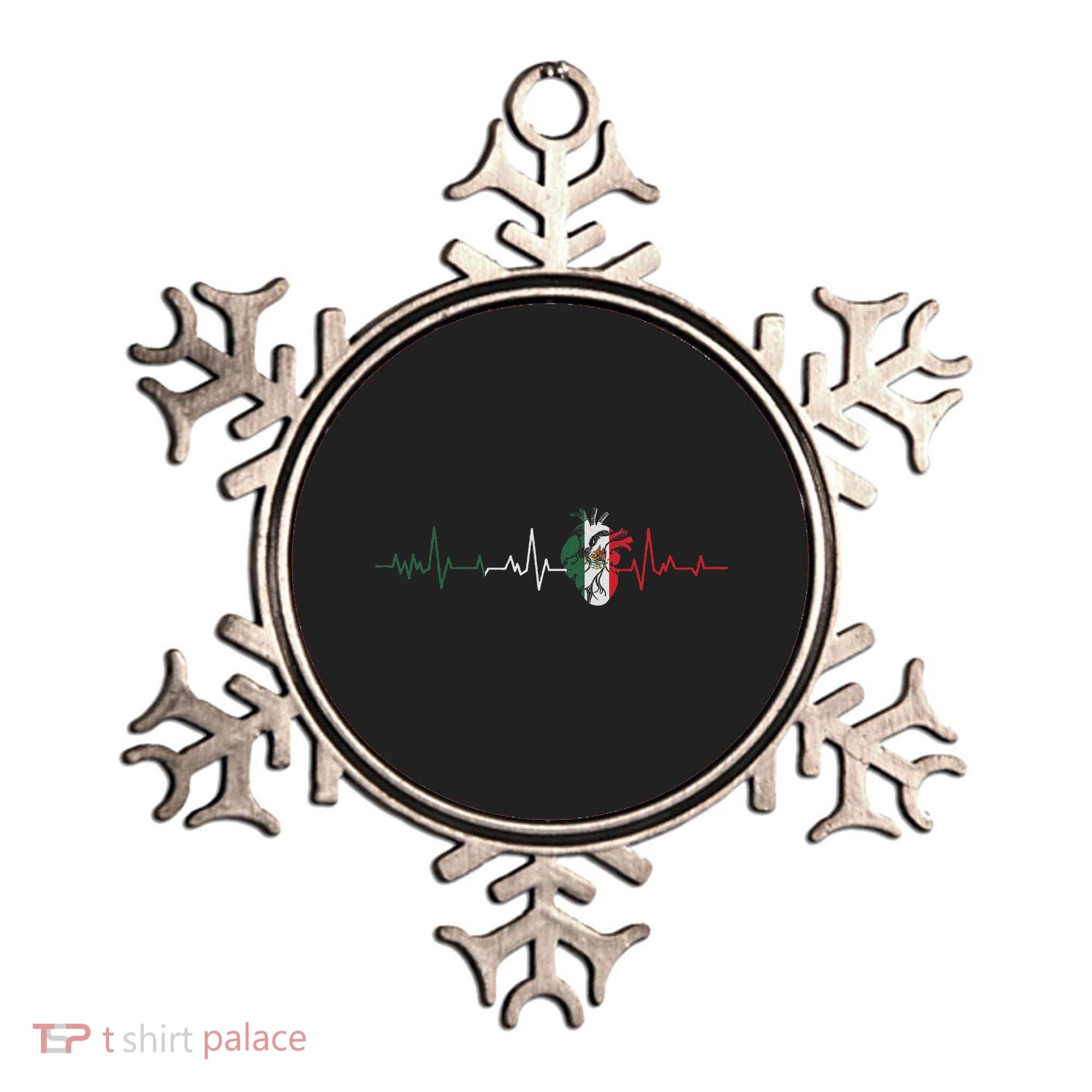 Mexico Flag Heartbeat For Mexican Pride Mexican Flag Root Ornament