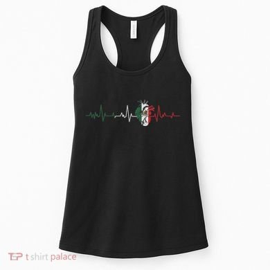 Mexico Flag Heartbeat For Mexican Pride Mexican Flag Root Women's Tank Top