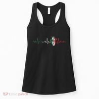 Mexico Flag Heartbeat For Mexican Pride Mexican Flag Root Women's Tank Top thumb 0