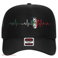 Mexico Flag Heartbeat For Mexican Pride Mexican Flag Root Hat thumb 0