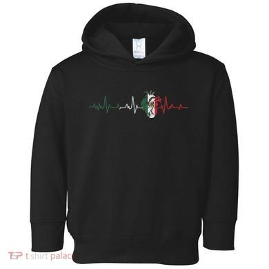 Mexico Flag Heartbeat For Mexican Pride Mexican Flag Root Toddler Hoodie