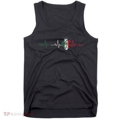 Mexico Flag Heartbeat For Mexican Pride Mexican Flag Root Tank Top