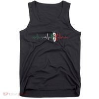Mexico Flag Heartbeat For Mexican Pride Mexican Flag Root Tank Top thumb 0