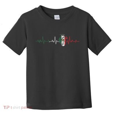 Mexico Flag Heartbeat For Mexican Pride Mexican Flag Root Toddler T-Shirt