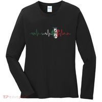 Mexico Flag Heartbeat For Mexican Pride Mexican Flag Root Women's Long Sleeve Shirt thumb 0