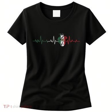Mexico Flag Heartbeat For Mexican Pride Mexican Flag Root Women's T-Shirt