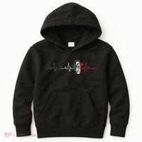 Mexico Flag Heartbeat For Mexican Pride Mexican Flag Root Kids Hoodie thumb 0