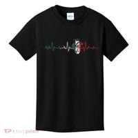 Mexico Flag Heartbeat For Mexican Pride Mexican Flag Root Kids T-Shirt thumb 0