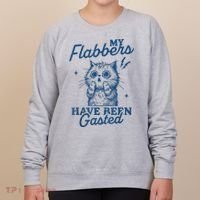 My Flabbers Have Been Gasted Distressed Retro Funny Cat Women's Sweatshirt thumb 0