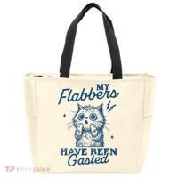 My Flabbers Have Been Gasted Distressed Retro Funny Cat Tote Bag thumb 0