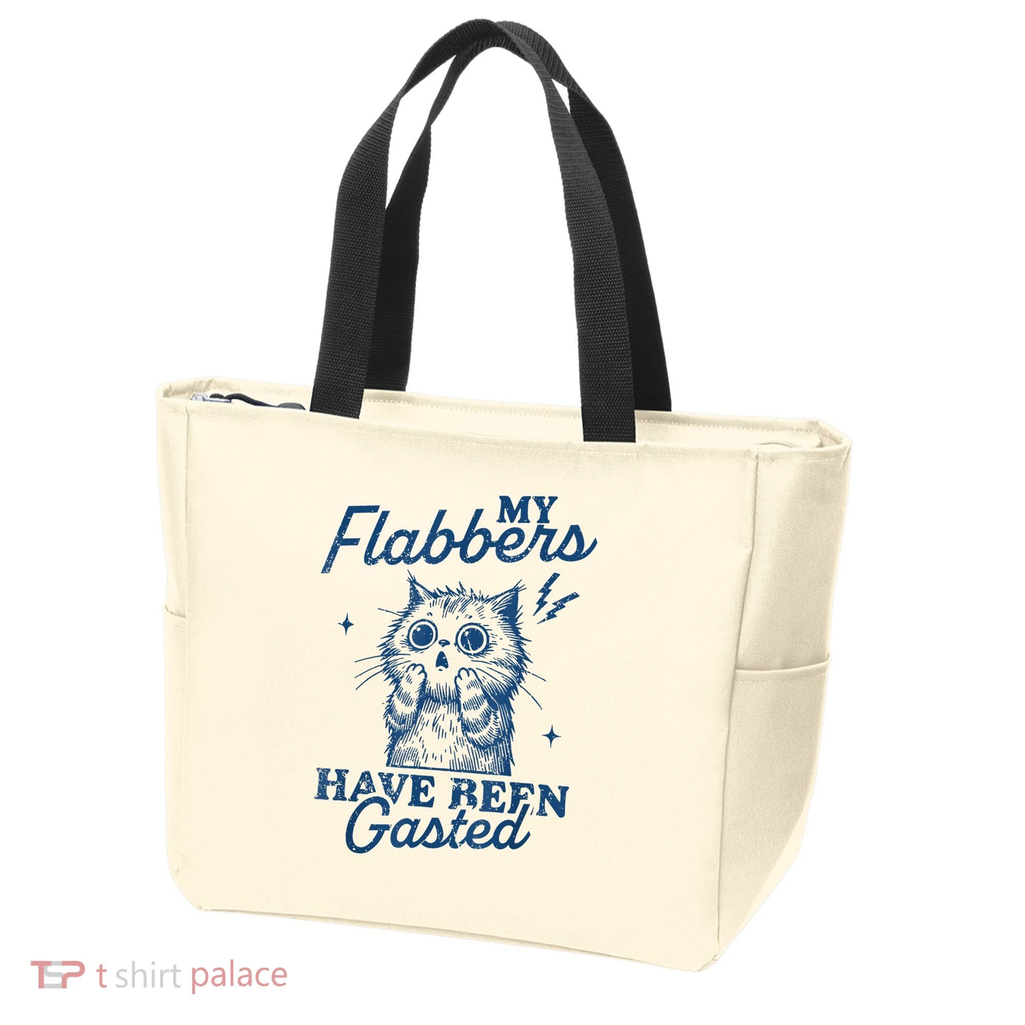 My Flabbers Have Been Gasted Distressed Retro Funny Cat Tote Bag