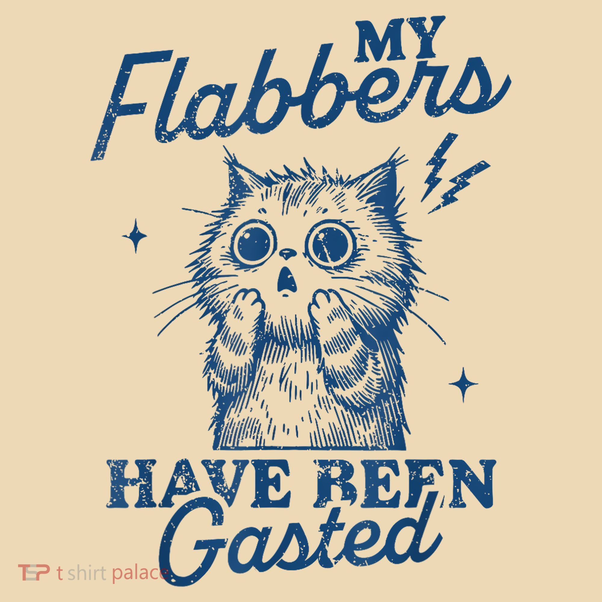 My Flabbers Have Been Gasted Distressed Retro Funny Cat Tote Bag