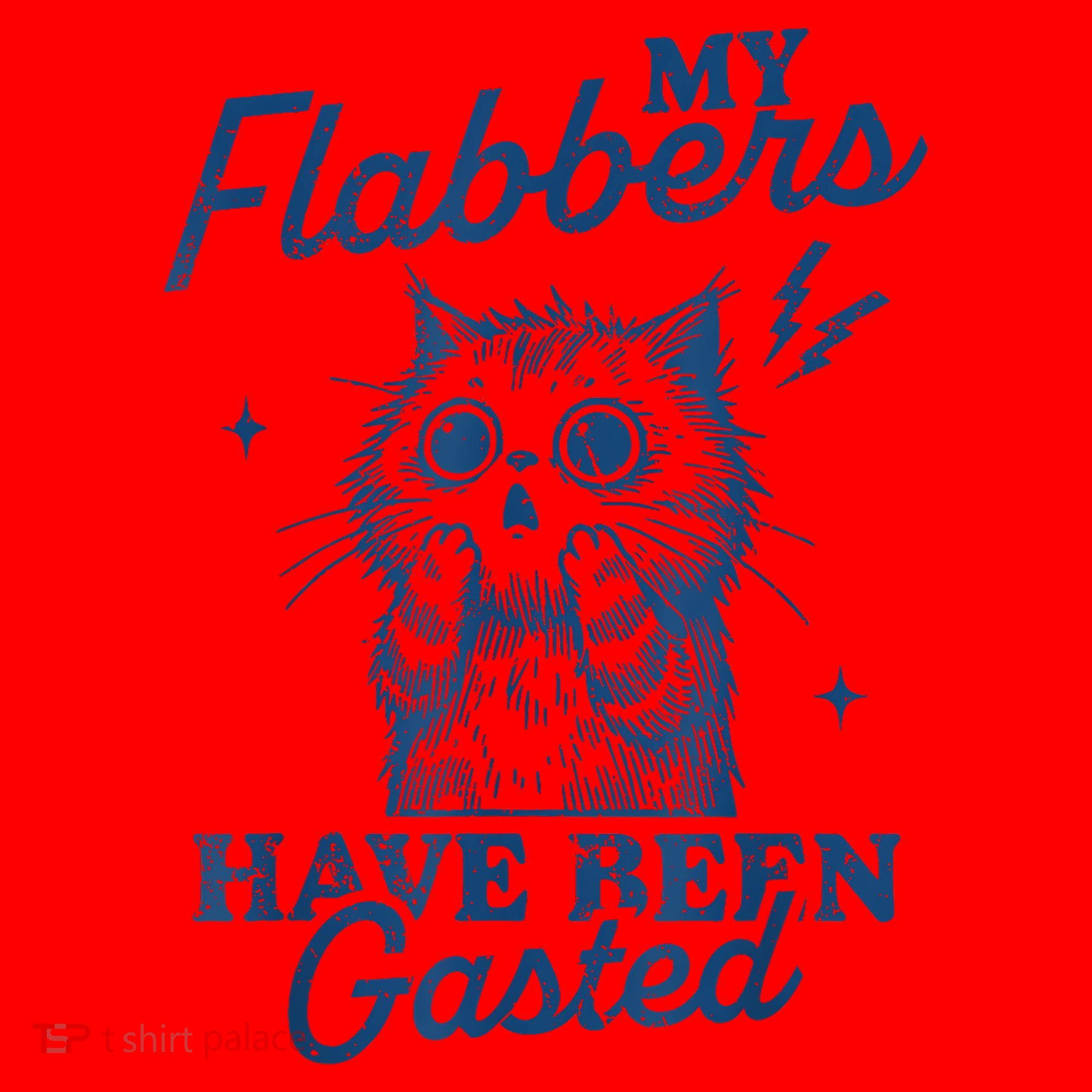 My Flabbers Have Been Gasted Distressed Retro Funny Cat Santa Hat