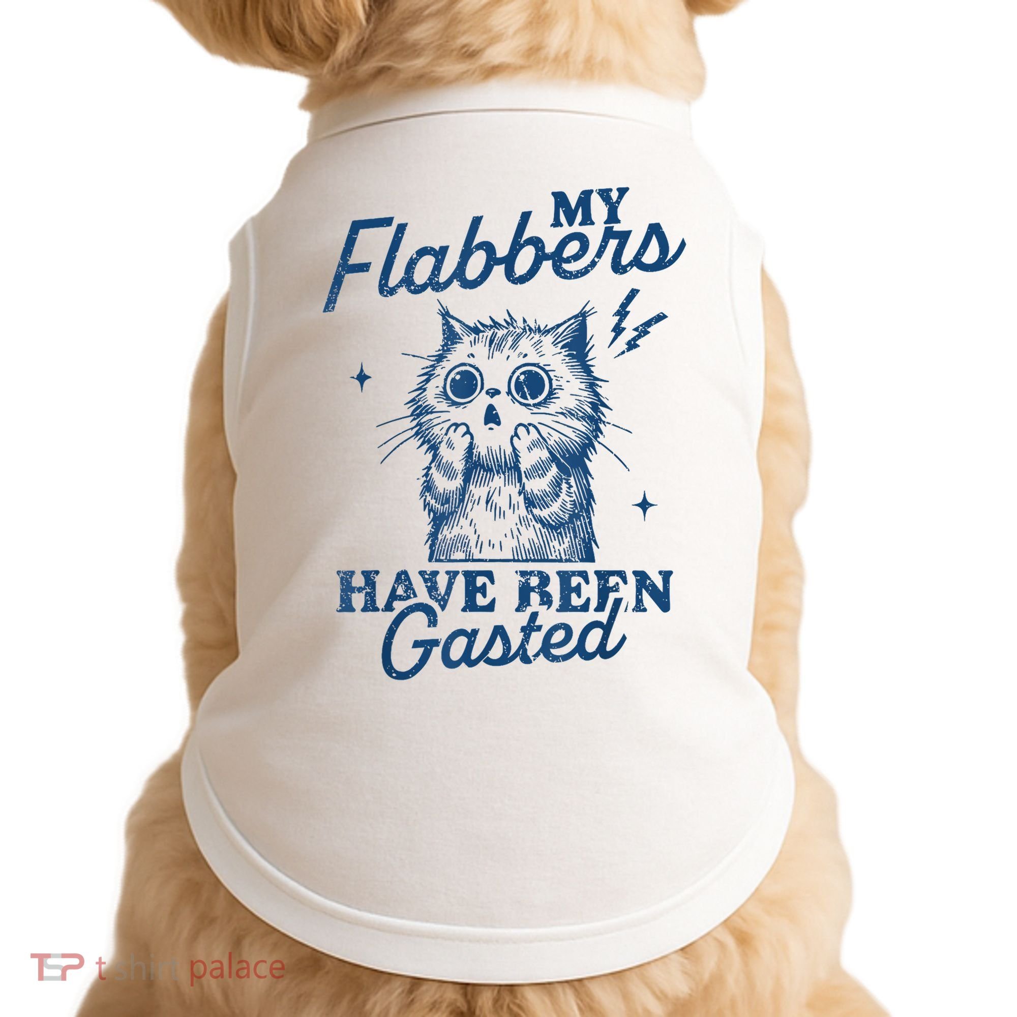 My Flabbers Have Been Gasted Distressed Retro Funny Cat Doggie Tank