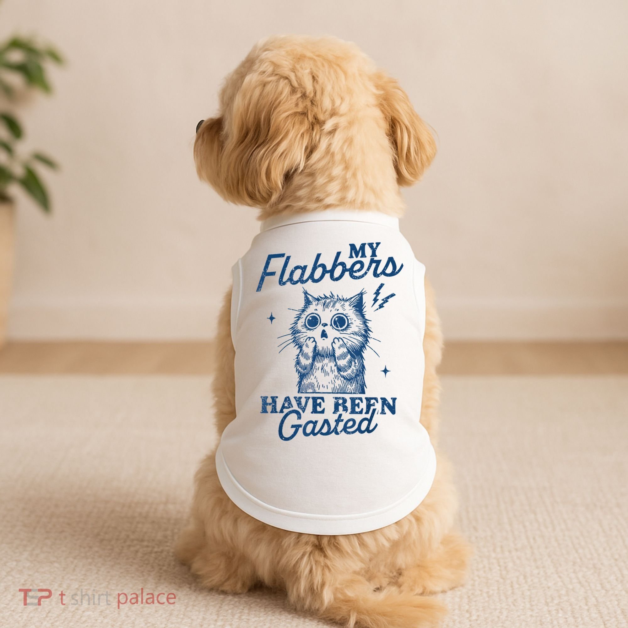 My Flabbers Have Been Gasted Distressed Retro Funny Cat Doggie Tank