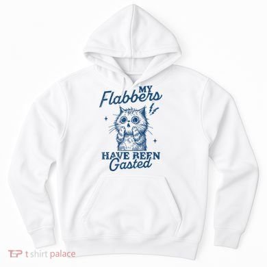 My Flabbers Have Been Gasted Distressed Retro Funny Cat Hoodie