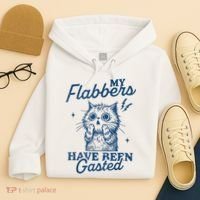My Flabbers Have Been Gasted Distressed Retro Funny Cat Hoodie thumb 4