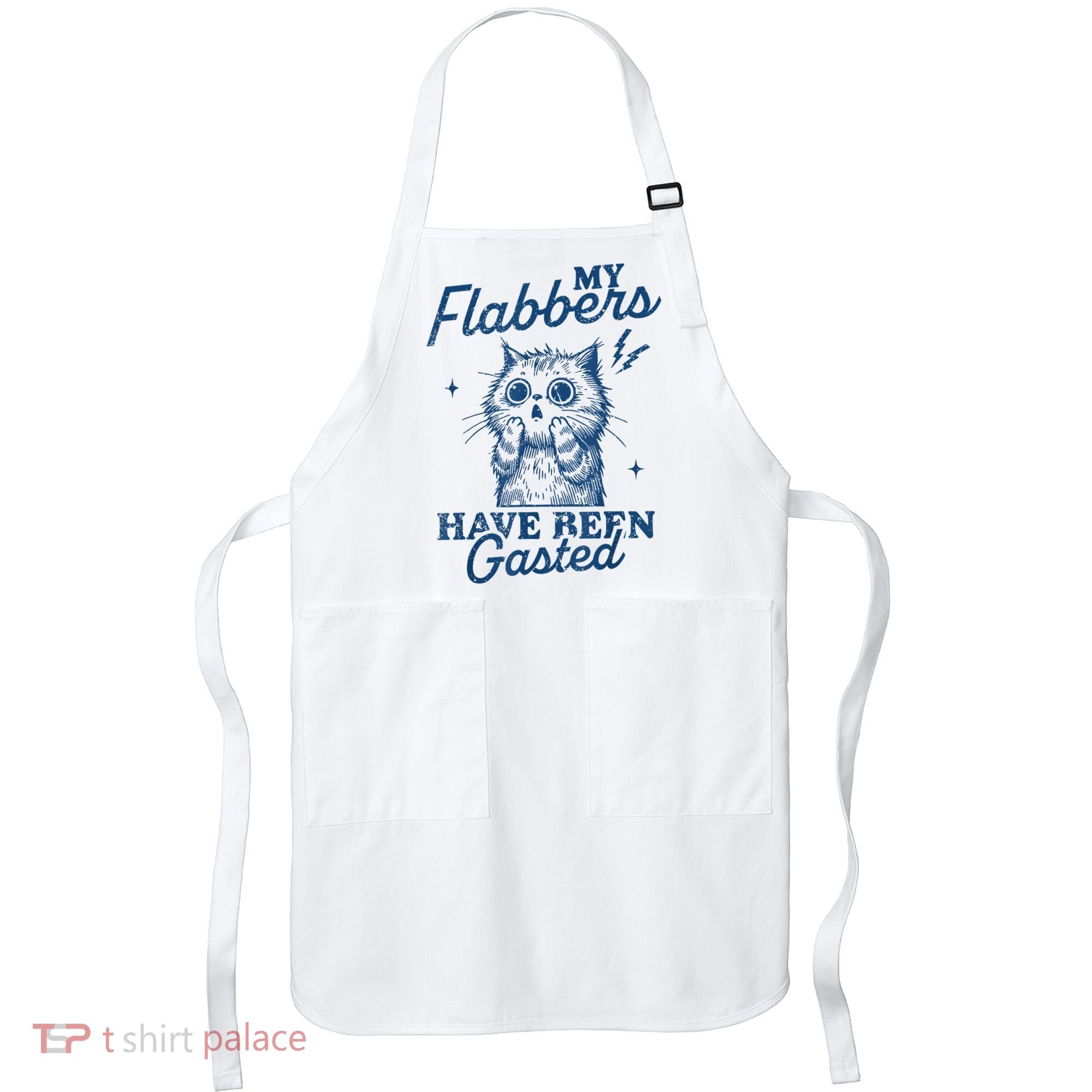 My Flabbers Have Been Gasted Distressed Retro Funny Cat Apron