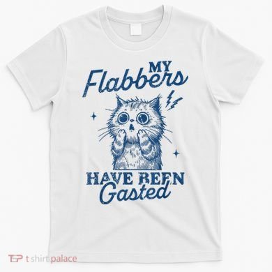 My Flabbers Have Been Gasted Distressed Retro Funny Cat T-Shirt