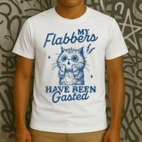 My Flabbers Have Been Gasted Distressed Retro Funny Cat T-Shirt thumb 3