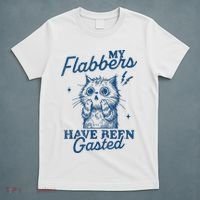 My Flabbers Have Been Gasted Distressed Retro Funny Cat T-Shirt thumb 5