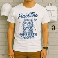 My Flabbers Have Been Gasted Distressed Retro Funny Cat T-Shirt thumb 6